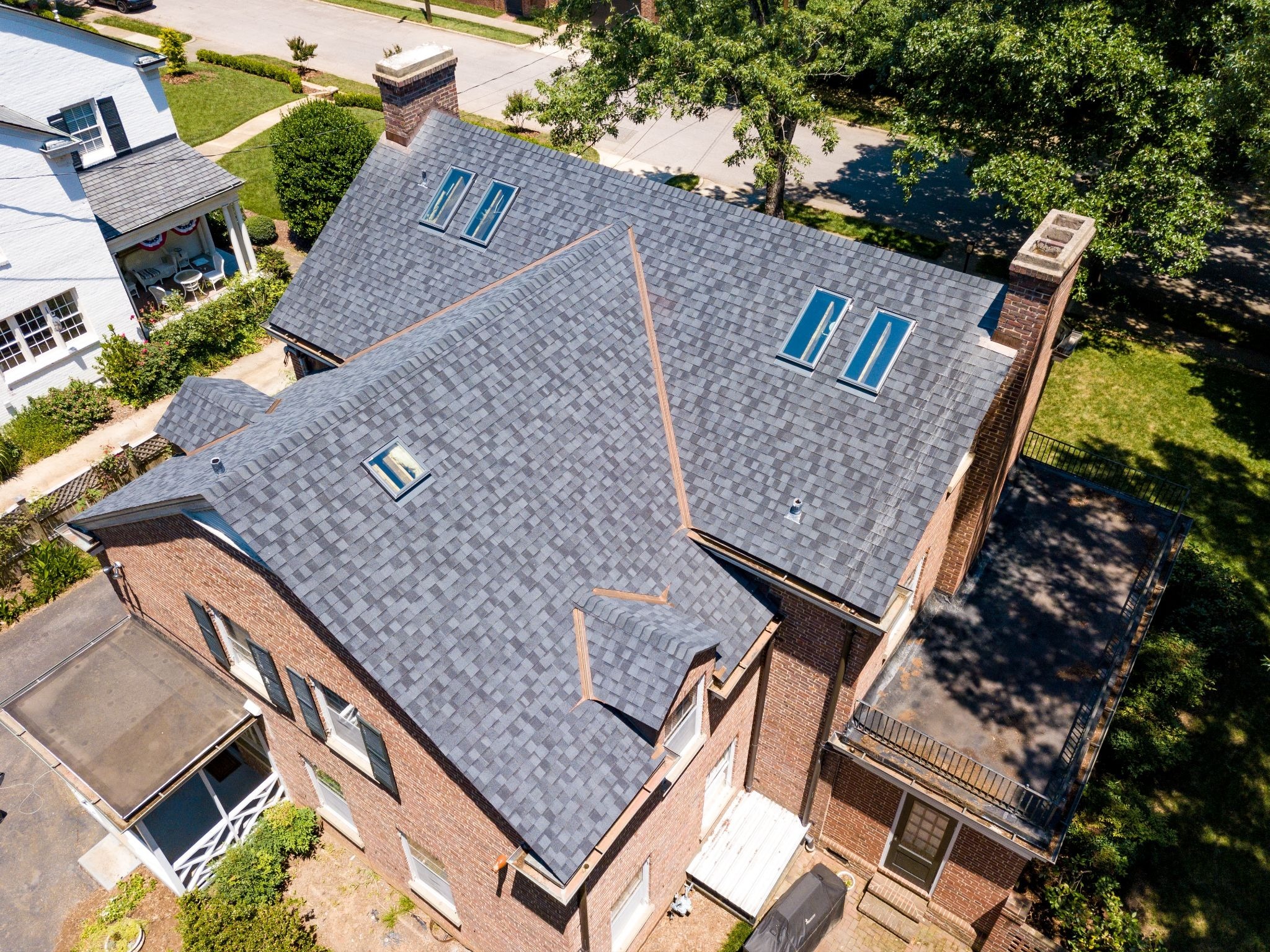 view of Raleigh home with new roof